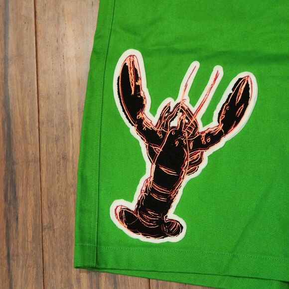 Tommy Hilfiger x Andy Warhol Lobster Bermuda Shorts Men's 36 Galvanic Green NWT - Picture 3 of 11